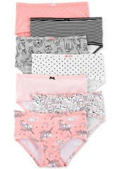 Carter's Little and Big Girls Printed Underwear, Pack of 7 - Print