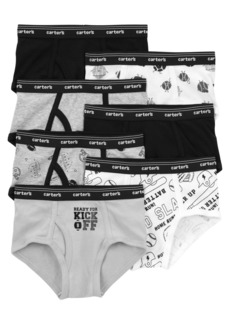 Carter's Toddler Boy 7 Pack Cotton Briefs Underwear - Black/Grey