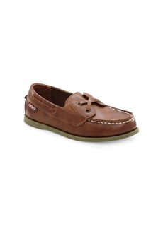 Carter's Toddler Boys Bauk Casual Slip On Faux Lace Up Boat Shoe - Light Brown