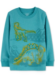 Carter's Toddler Boys Dinosaur Print Long-Sleeve T-Shirt - Blue