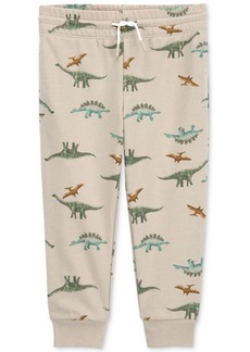 Carter's Toddler Boys Dinosaur Pull On French Terry Jogger Pants - Brown