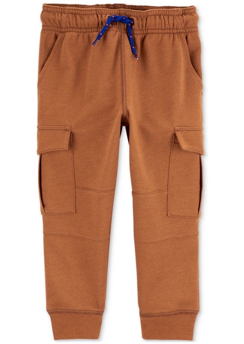 Carter's Toddler Boys Pull-On French Terry Cargo Jogger Pants - Brown