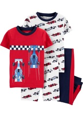 Carter's Toddler Boys Race Car Snug Fit Pajamas, 4 Piece