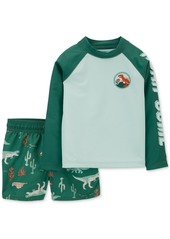 Carter's Toddler Boys Roar-Some Rash Guard Top and Dinosaur-Print Swim Shorts, 2 Piece Set - Assorted