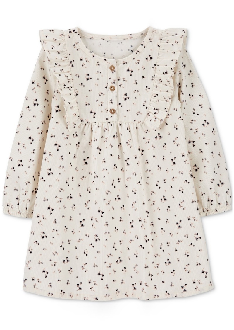 Carter's Toddler Girl Floral Corduroy Dress - Ivory