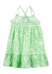 Carter's Toddler Girls Floral Gauze Dress - Green