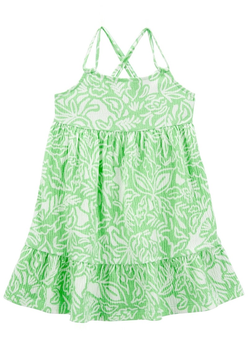 Carter's Toddler Girls Floral Gauze Dress - Green