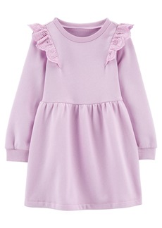 Carter's Toddler Girls Long Sleeve Fleece Dress - Purple