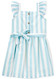 Carter's Toddler Girls Striped Flutter Dress - White, Blue