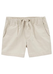 Carter's Toddler Pull On Canvas Shorts - Cream