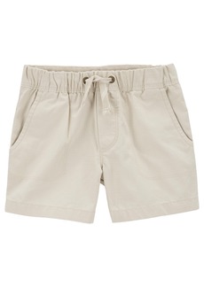 Carter's Toddler Pull On Canvas Shorts - Cream
