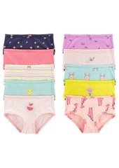 Carter's Little and Big Girls Stretch Cotton Undies Set, Pack of 10