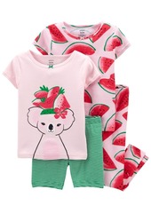 Carter's Toddler Girls Koala Snug Fit Pajama, 4 Piece Set