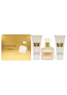 LAbsolu by Carven for Women - 3 Pc Gift Set 3.33oz EDP Spray, 3.33oz Perfumed Body Milk, 3.33oz Perfumed Bath and Shower Gel