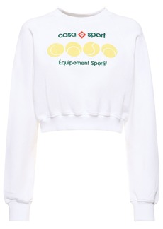Casablanca Casa Sport Cropped Jersey Sweatshirt