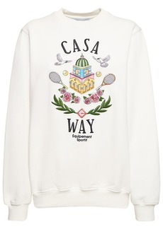 Casablanca Casa Way Embroidered Jersey Sweatshirt