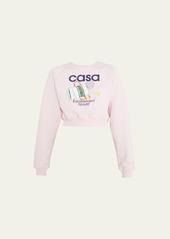 CASABLANCA Equipement Sportif Printed Cropped Sweatshirt