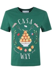 CASABLANCA HOME WAY PRINTED FITTED T-SHIRT CLOTHING