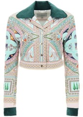 Casablanca le labyrinthe quilted cropped jacket