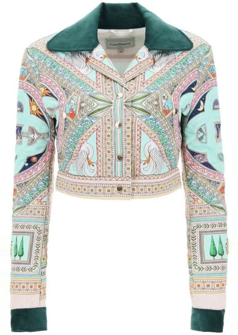 Casablanca le labyrinthe quilted cropped jacket