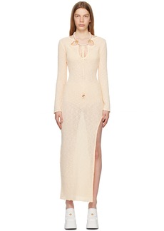Casablanca Off-White Cutout Maxi Dress