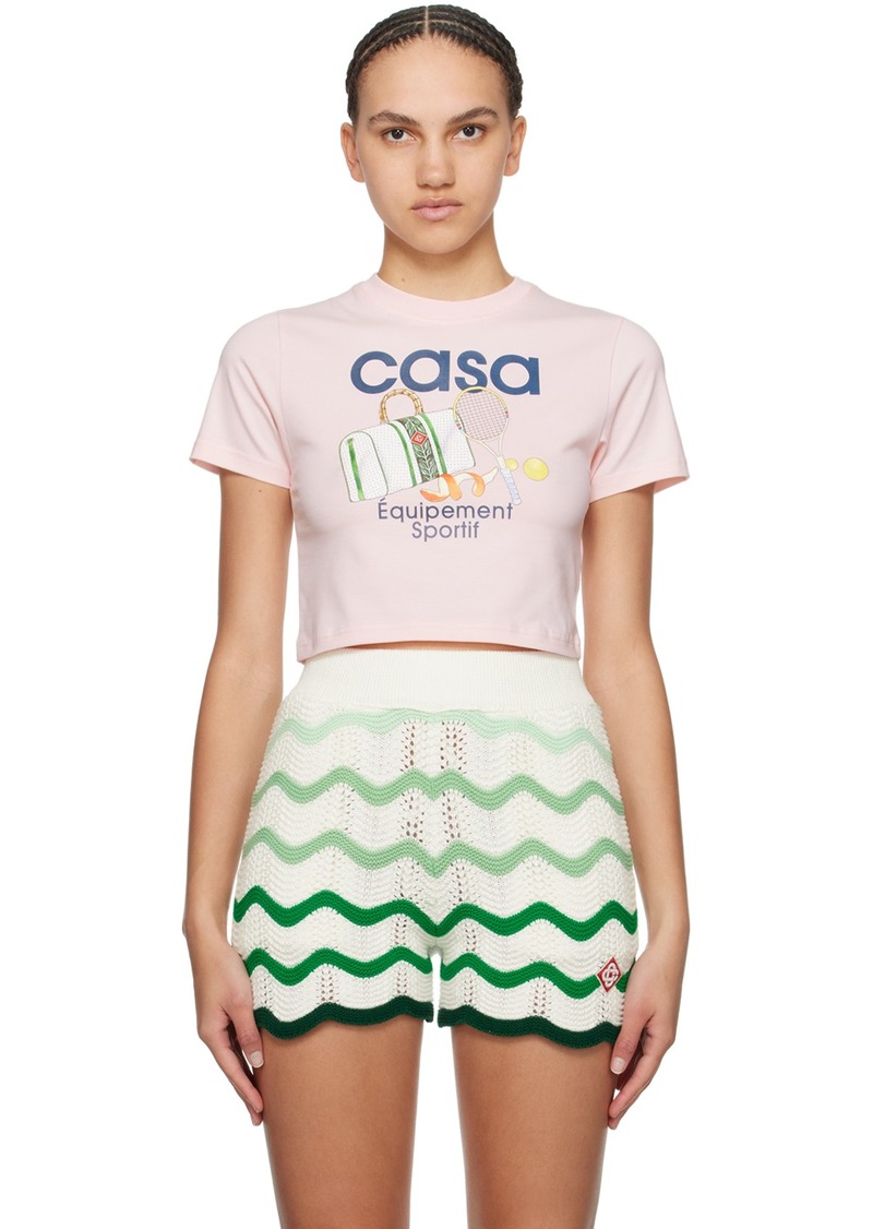 Casablanca Pink 'Equipement Sportif' T-Shirt