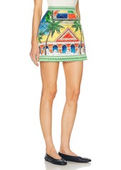 Casablanca Printed Quilted Mini Skirt