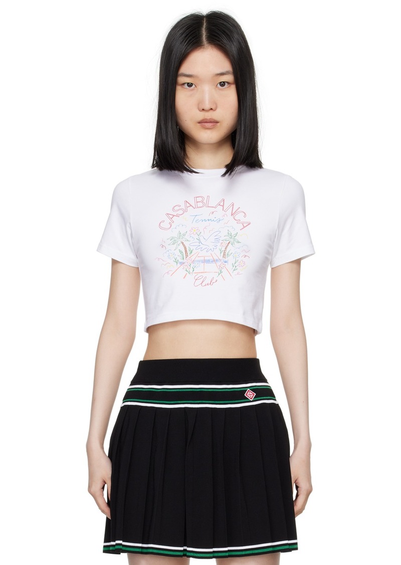 Casablanca White Crayon Tennis Club T-shirt