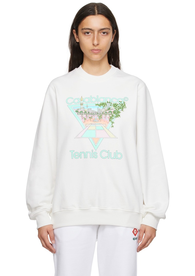 Casablanca White 'Tennis Club' Icon Sweatshirt