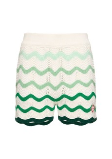 Casablanca Gradient Wave Knit Shorts