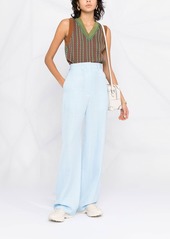 Casablanca high-waisted wide-leg tailored trousers