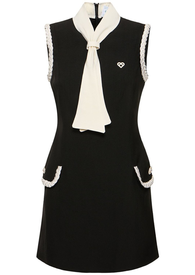 Casablanca Jacky Silk Blend Tailored Mini Dress