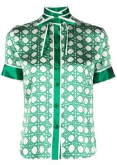 Casablanca monogram-print silk shirt