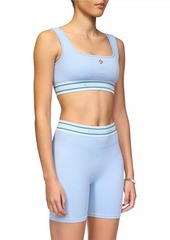 Casablanca Seamless Rib-Knit Stretch Crop Top