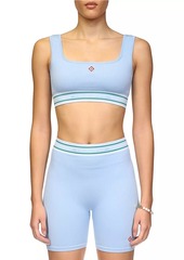 Casablanca Seamless Rib-Knit Stretch Crop Top