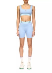 Casablanca Seamless Rib-Knit Stretch Crop Top