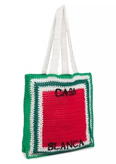 Casablanca Tennis Crochet Logo Tote Bag