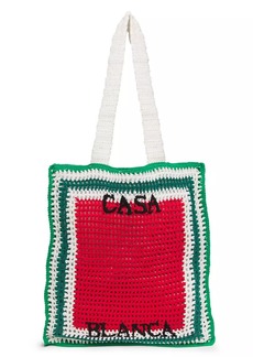 Casablanca Tennis Crochet Logo Tote Bag
