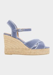 Castañer Blaudell Canvas Wedge Espadrille Sandals