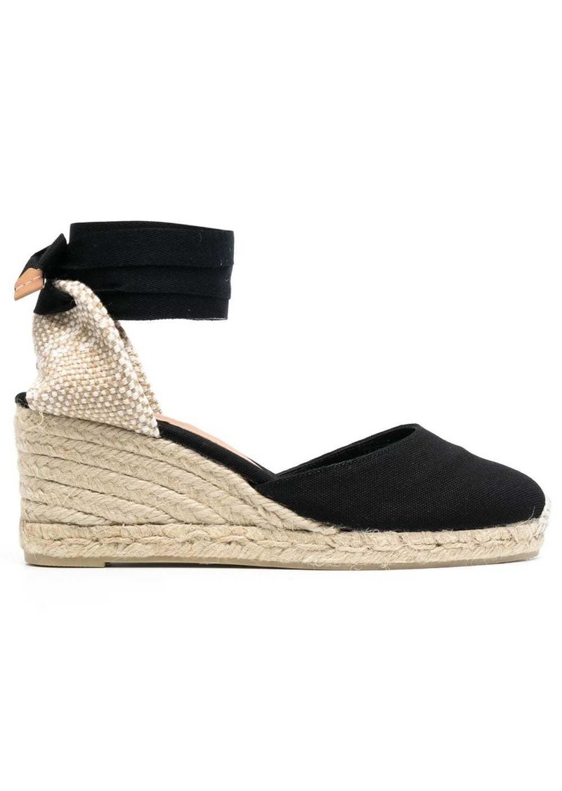 Castañer Carina lace-up wedge espadrilles