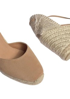 Castañer Beige Lace-Up Espadrille Sandals in Cotton Woman