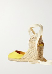 CASTAÑER - Carina 80 canvas wedge espadrilles - Yellow - EU 35