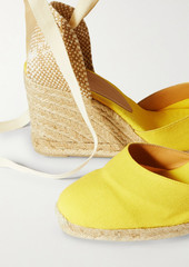 CASTAÑER - Carina 80 canvas wedge espadrilles - Yellow - EU 35