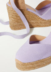 CASTAÑER - Chiara 80 canvas wedge espadrilles - Purple - EU 35