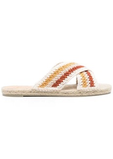 Castañer crossover-strap raffia espadrilles