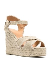 Castañer crossover strap wedge sandals