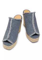 Castañer Fatima 95MM Canvas Wedge Espadrilles