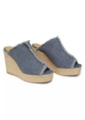 Castañer Fatima 95MM Canvas Wedge Espadrilles