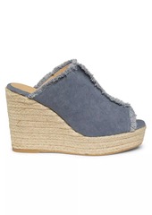 Castañer Fatima 95MM Canvas Wedge Espadrilles