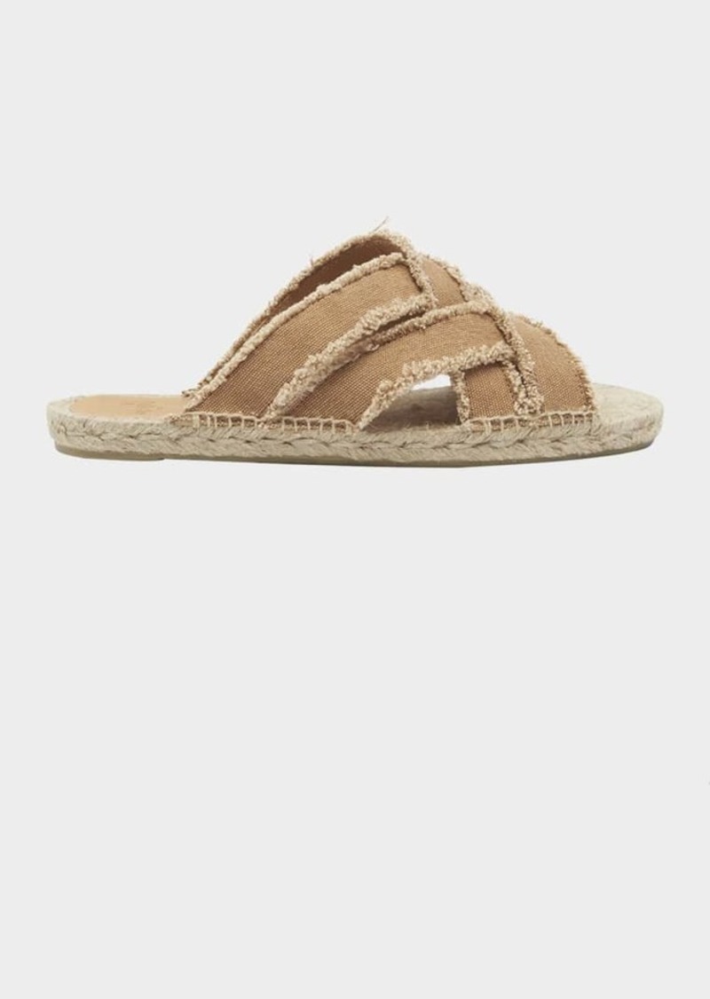 Castañer Pilita Frayed Flat Espadrille Sandals